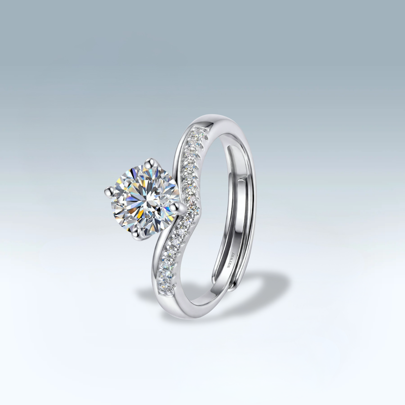Moissanite Swerve Ring