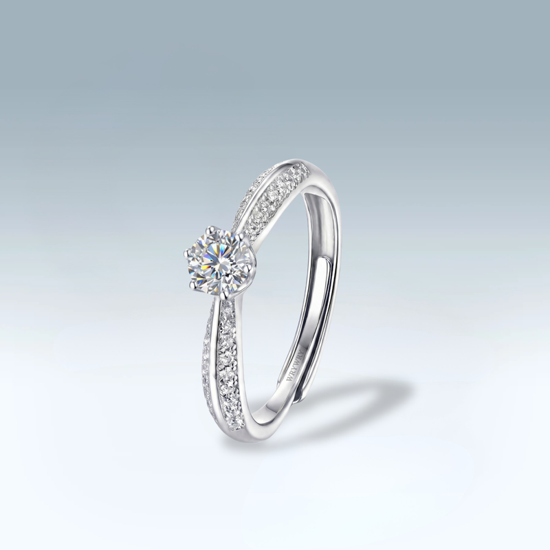 Moissanite Bridge Ring