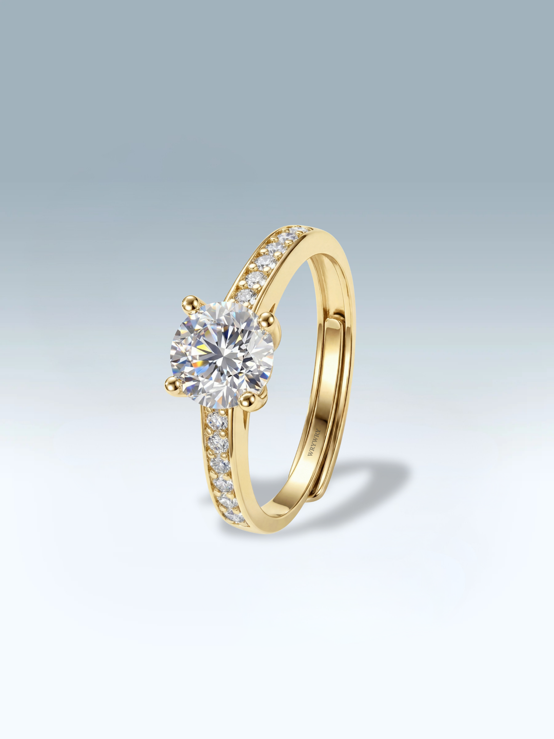 Adjustable & Stackable - Luméra Engagement Ring - 925 Sterling Silver & Moissanite