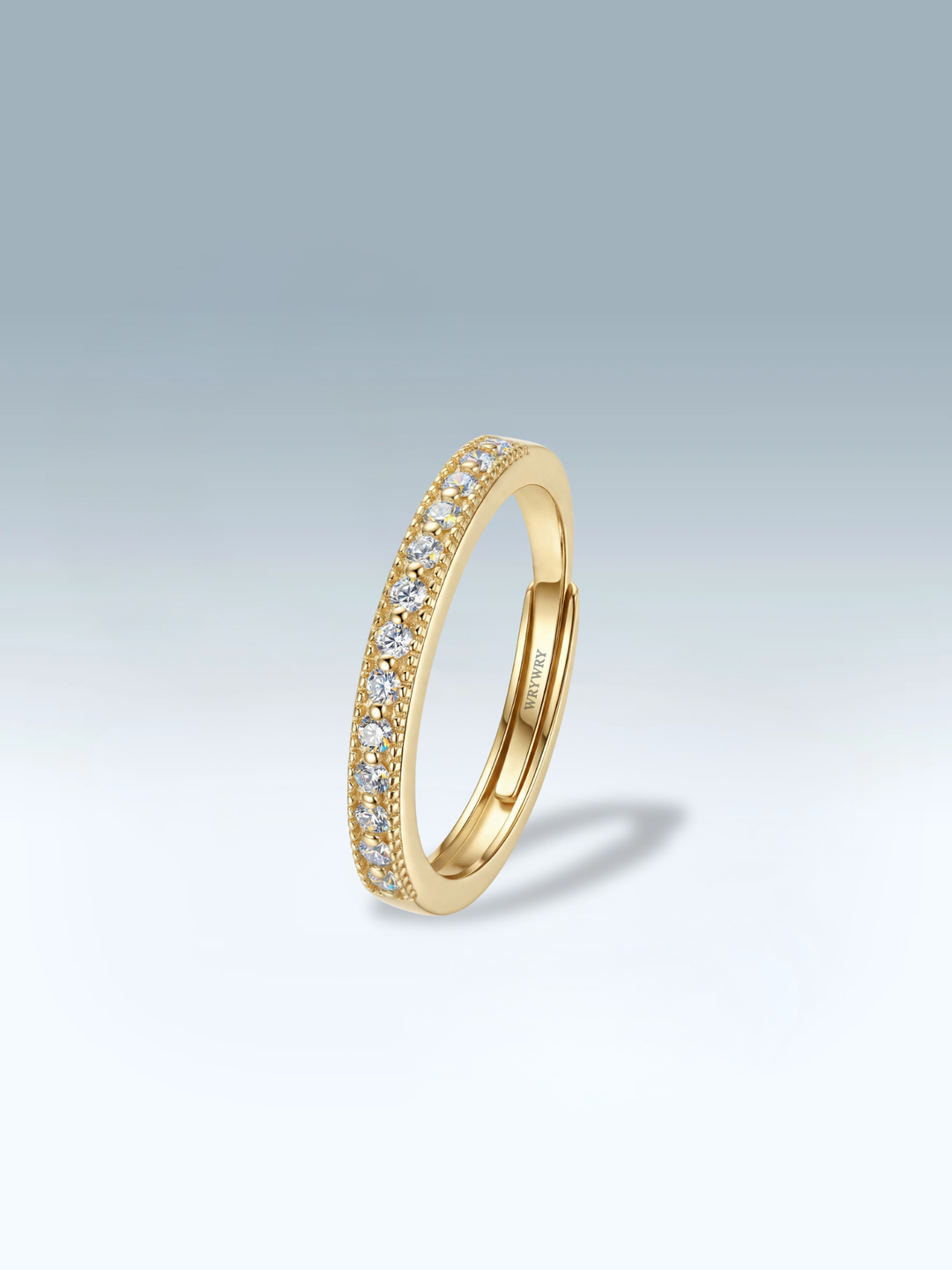 Adjustable & Stackable - Starlet Engagement Ring - 925 Sterling Silver & Moissanite