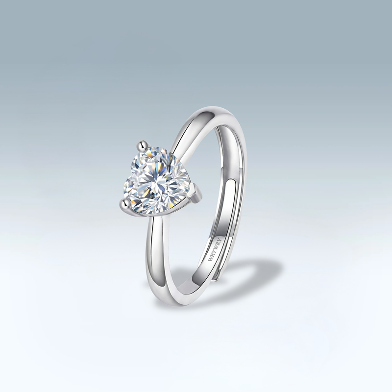 Moissanite Heartling Ring