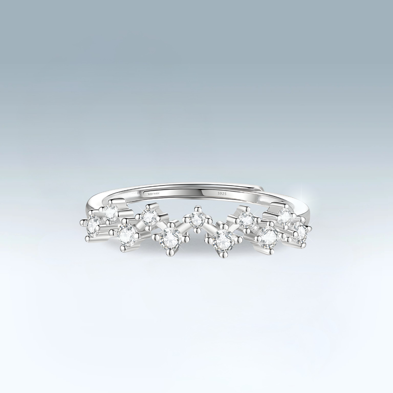 Moissanite ZigZag Ring