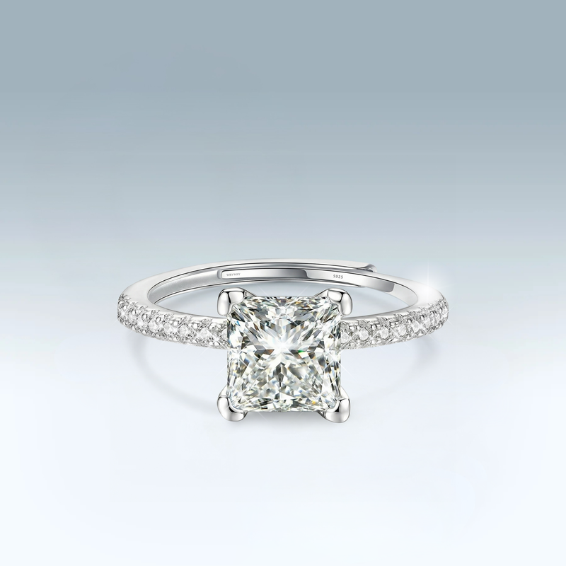 Moissanite Princess Ring
