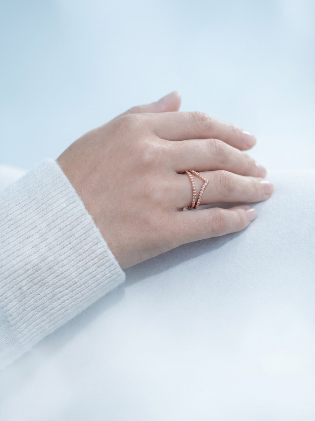 Adjustable & Stackable - Crown Engagement Ring - 925 Sterling Silver & Moissanite