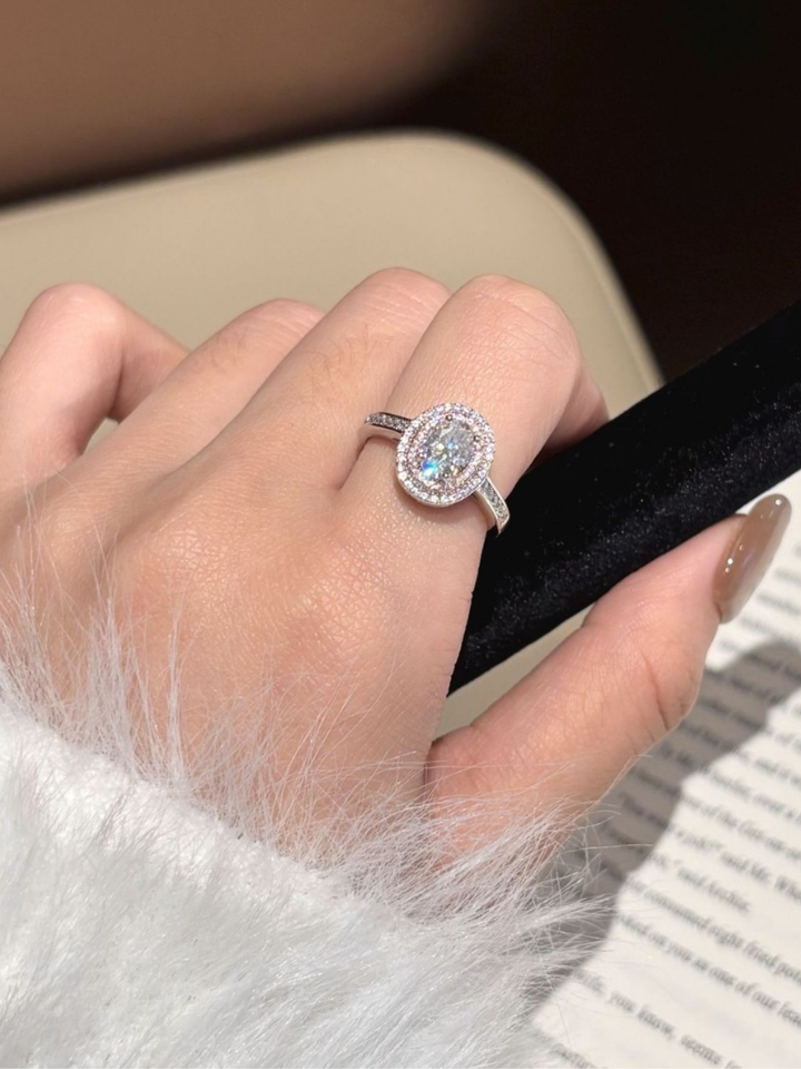 Moissanite Blush Ring