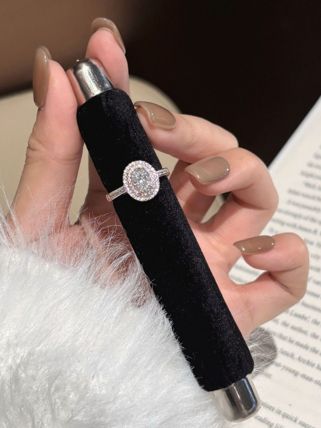 Moissanite Blush Ring