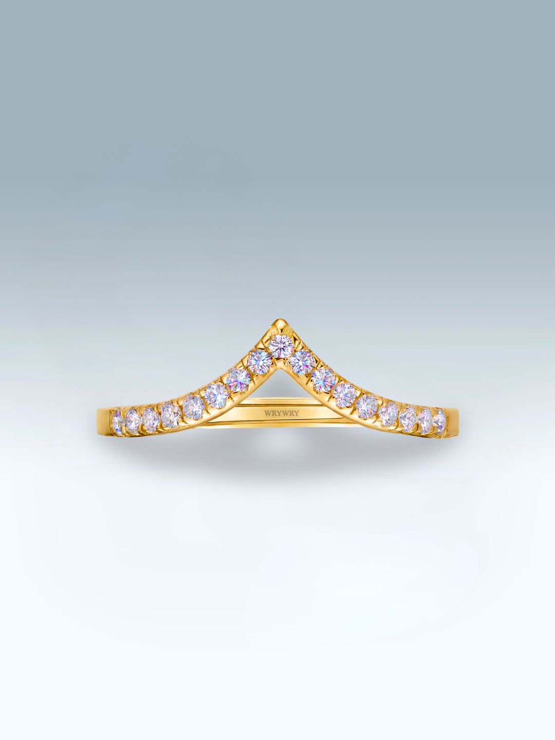 Adjustable & Stackable - Crown Engagement Ring - 925 Sterling Silver & Moissanite