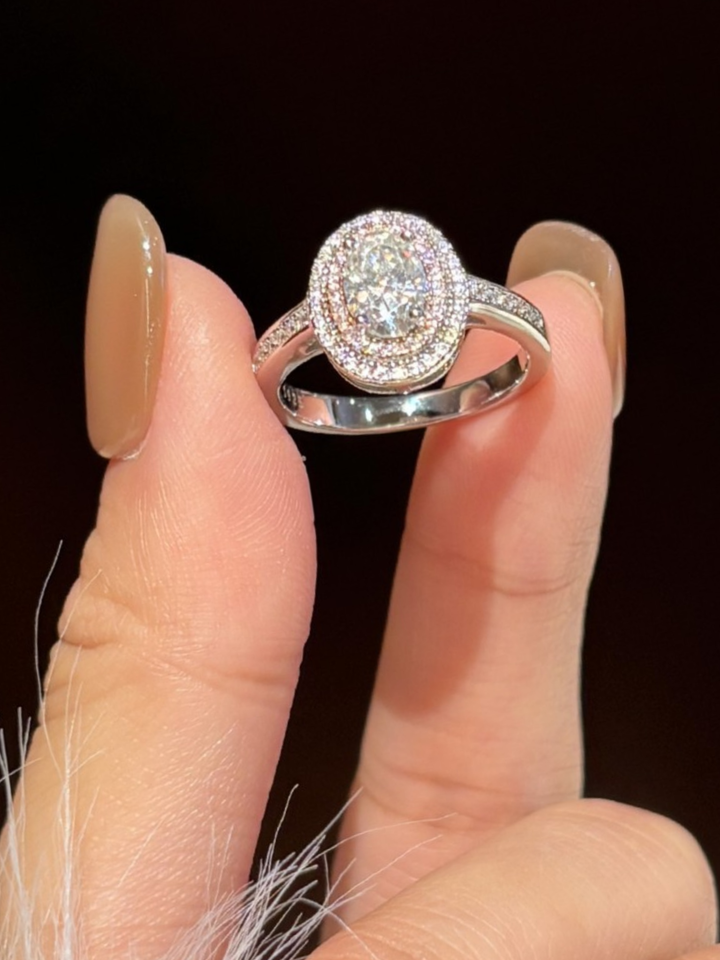 Moissanite Blush Ring