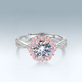 Moissanite Rosette Ring