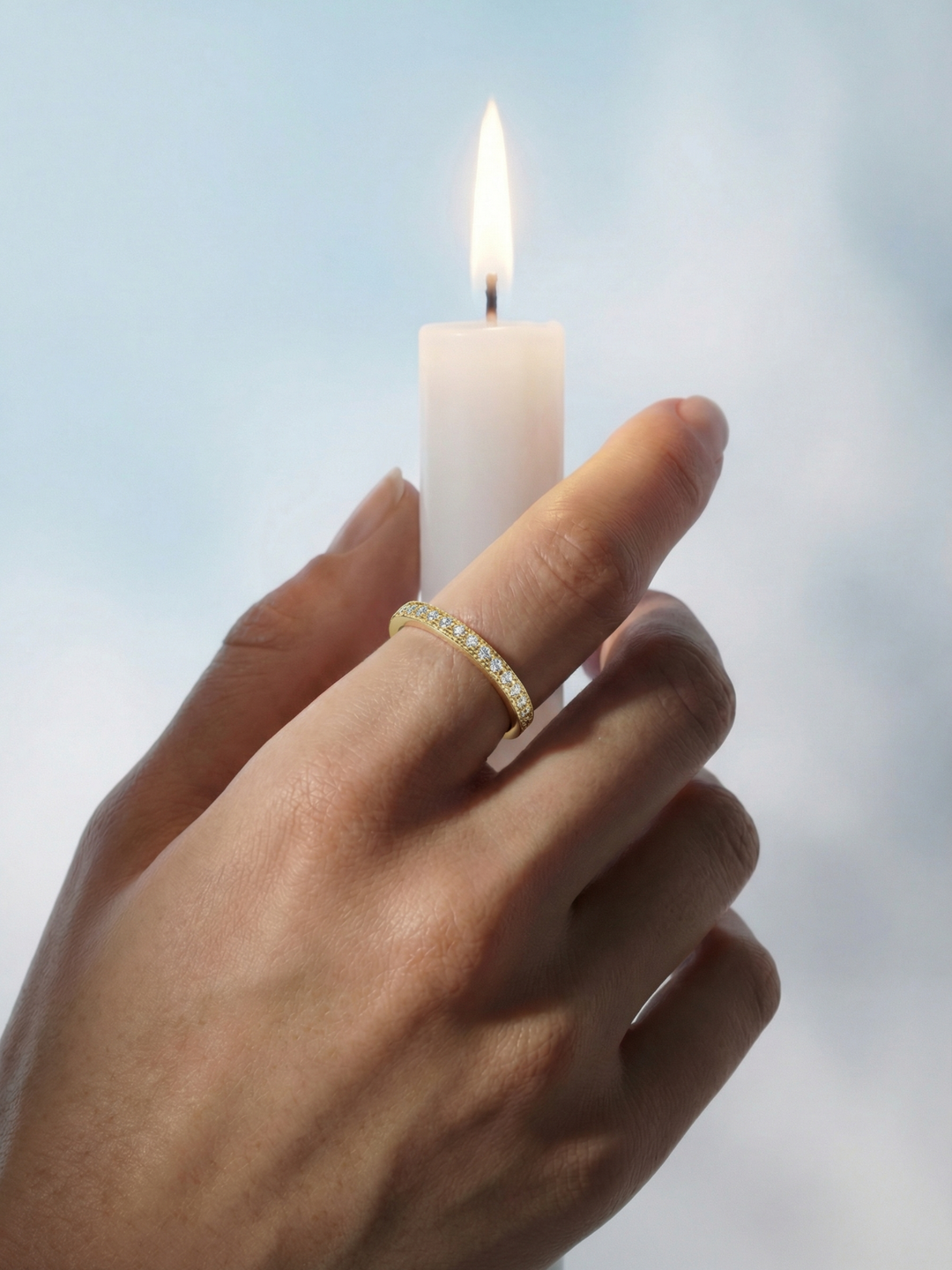 Adjustable & Stackable - Starlet Engagement Ring - 925 Sterling Silver & Moissanite