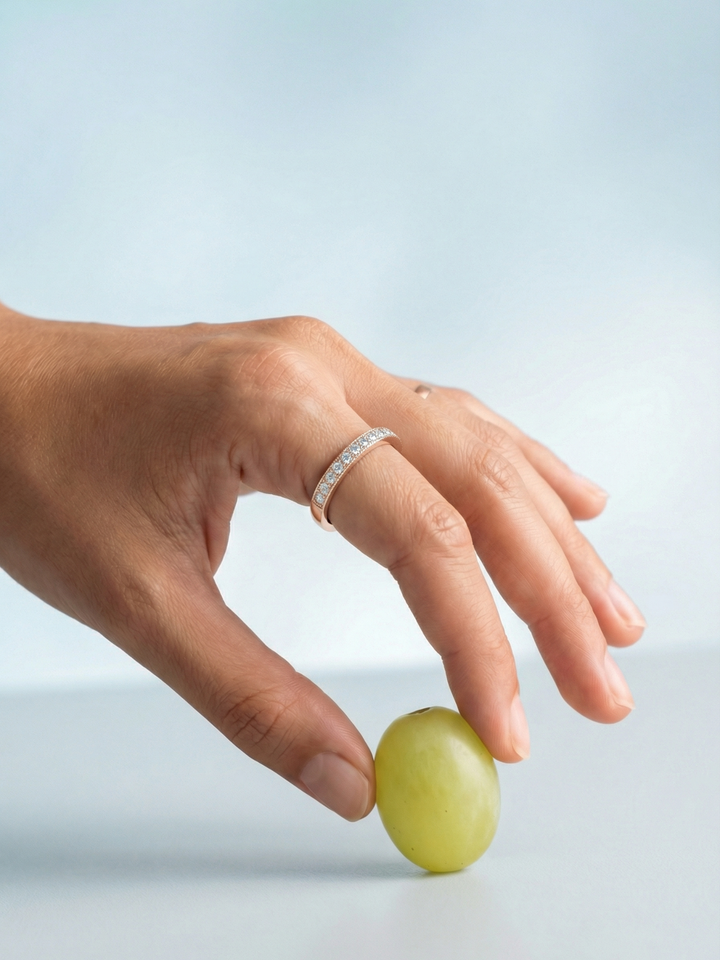 Adjustable & Stackable - Starlet Engagement Ring - 925 Sterling Silver & Moissanite