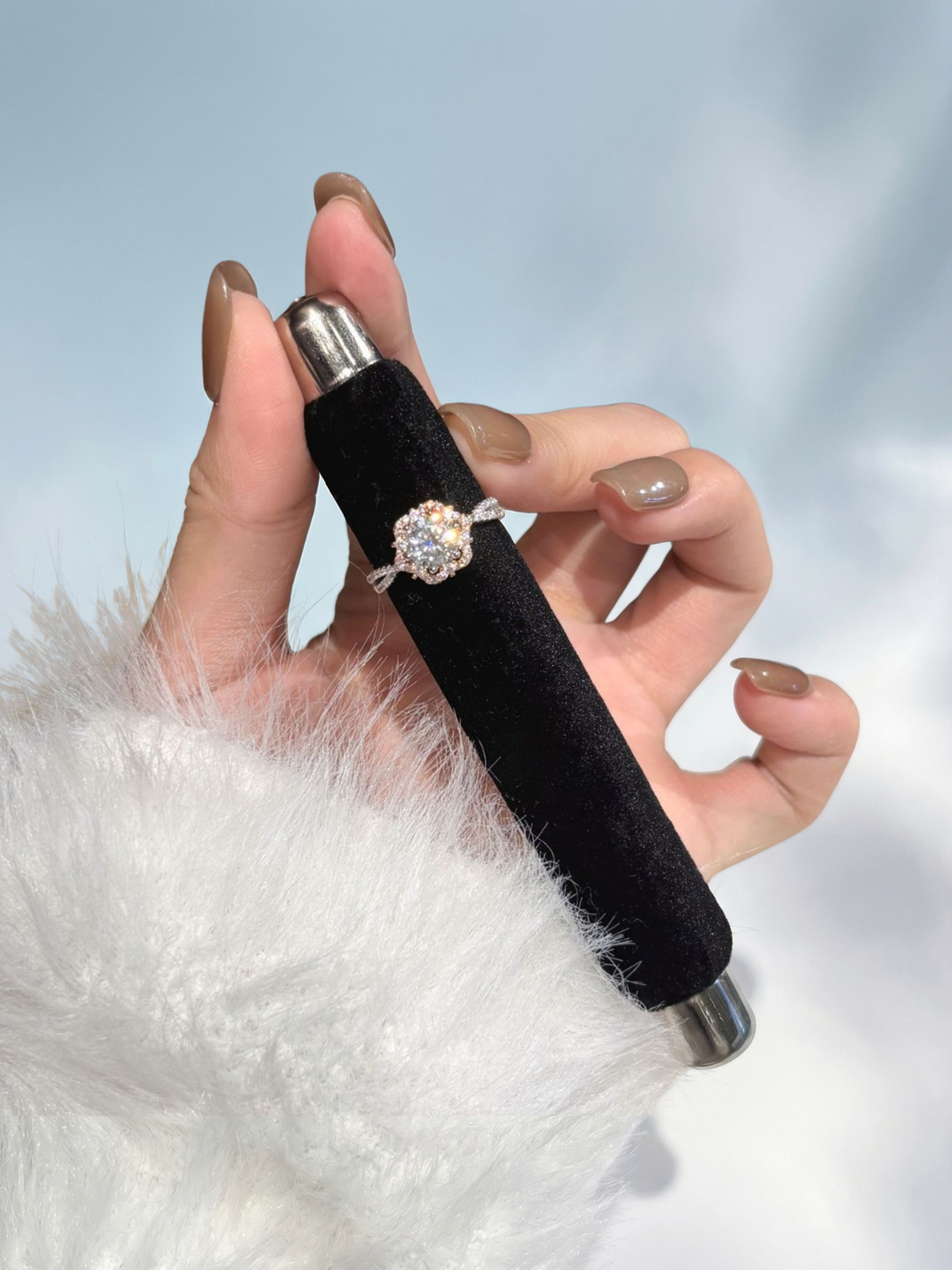 Moissanite Rosette Ring WryWry