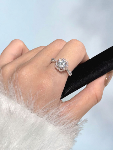 Moissanite Rosette Ring WryWry