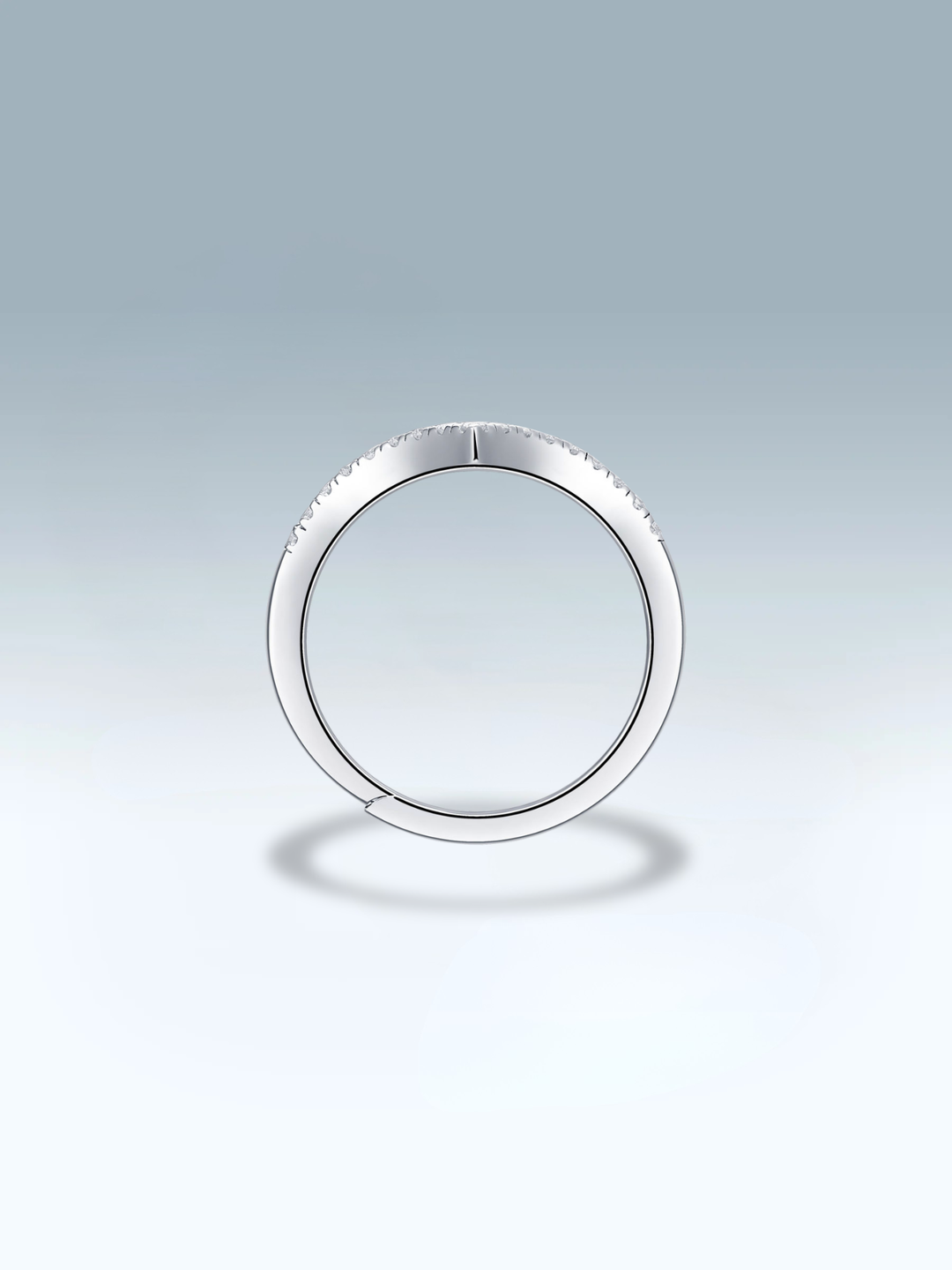 Adjustable & Stackable - Crown Engagement Ring - 925 Sterling Silver & Moissanite