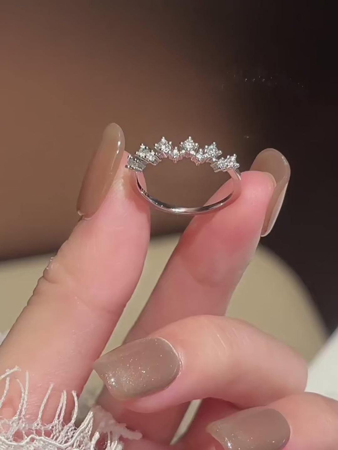 Moissanite ZigZag Ring